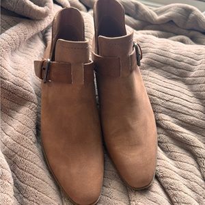 Brown Ankle Boots with Buckle Detail